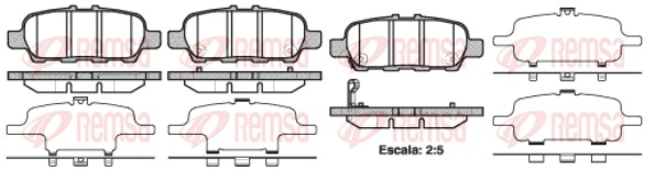 Brake Pad Set, disc brake - 0876.41 REMSA