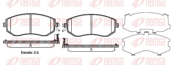 Brake Pad Set, disc brake - 0951.04 REMSA