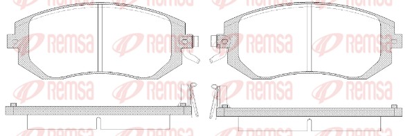 Brake Pad Set, disc brake - 0951.14 REMSA