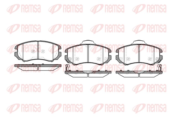 Brake Pad Set, disc brake - 0953.02 REMSA