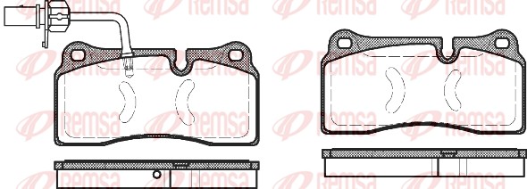 Kit pastiglie freno, Freno a disco - 0983.11 REMSA