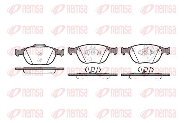 Brake Pad Set, disc brake - 0984.00 REMSA