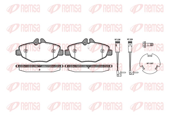 Brake Pad Set, disc brake - 0990.02 REMSA