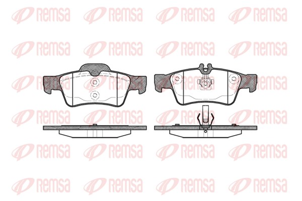 Brake Pad Set, disc brake - 0991.00 REMSA