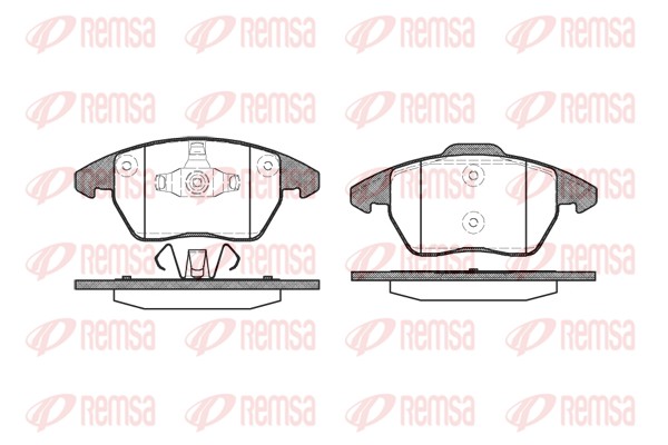 Brake Pad Set, disc brake - 1030.10 REMSA