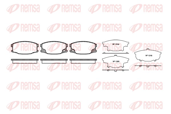 Brake Pad Set, disc brake - 1037.00 REMSA