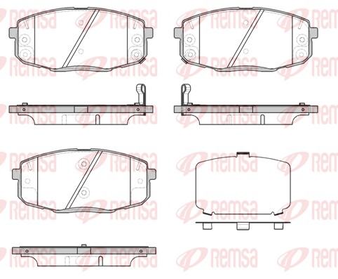 Brake Pad Set, disc brake - 1038.12 REMSA