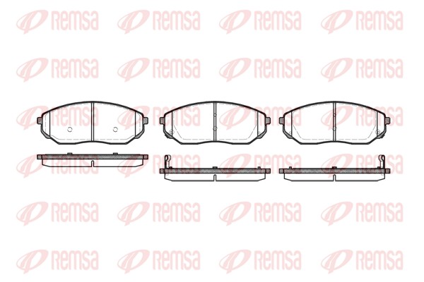 Brake Pad Set, disc brake - 1041.02 REMSA
