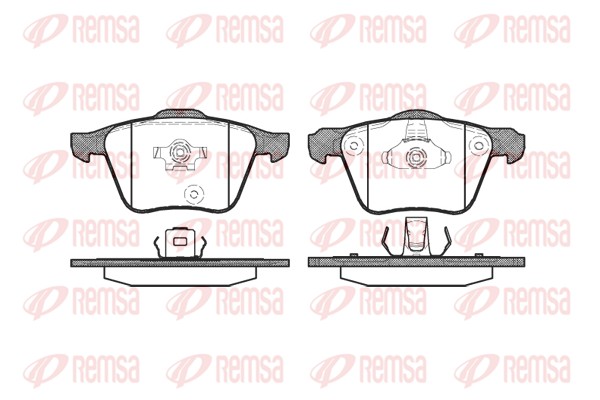 Brake Pad Set, disc brake - 1043.00 REMSA