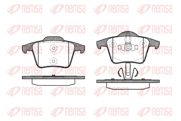 Brake Pad Set, disc brake - 1044.00 REMSA