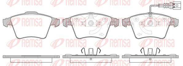 Brake Pad Set, disc brake - 1045.11 REMSA