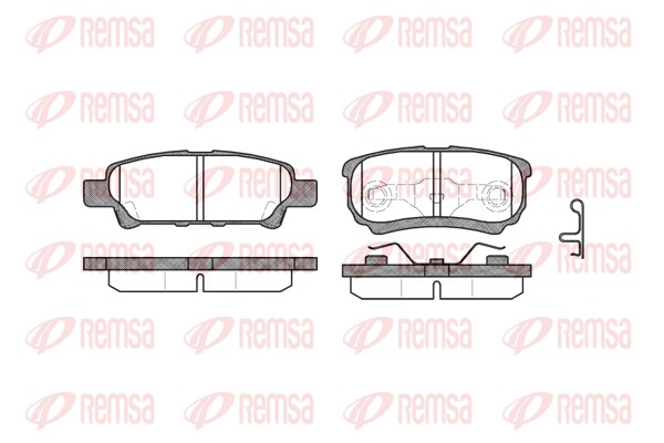 Brake Pad Set, disc brake - 1051.02 REMSA