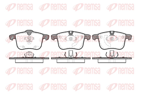 Brake Pad Set, disc brake - 1053.00 REMSA