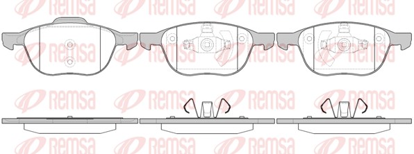 Brake Pad Set, disc brake - 1082.00 REMSA
