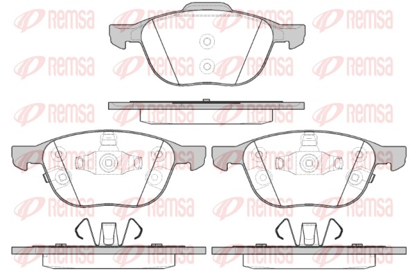 Brake Pad Set, disc brake - 1082.12 REMSA