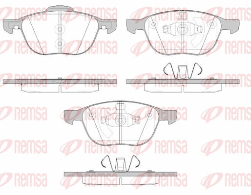 Brake Pad Set, disc brake - 1082.15 REMSA