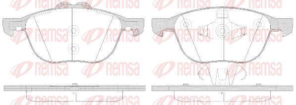 Brake Pad Set, disc brake - 1082.50 REMSA