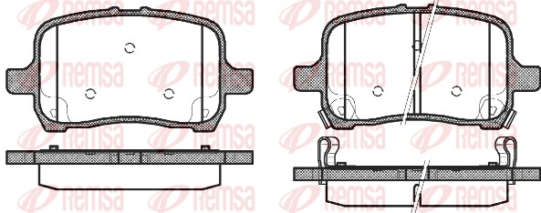 Brake Pad Set, disc brake - 1089.22 REMSA