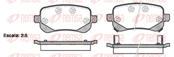Brake Pad Set, disc brake - 1095.02 REMSA