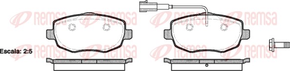 Brake Pad Set, disc brake - 1099.01 REMSA