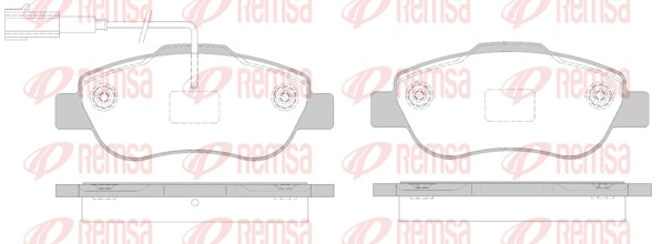 Brake Pad Set, disc brake - 1100.02 REMSA