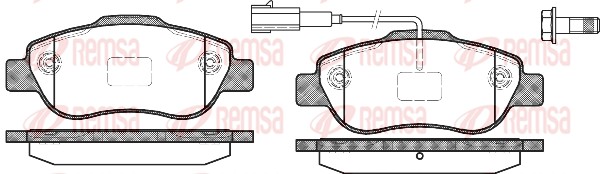 Brake Pad Set, disc brake - 1100.11 REMSA