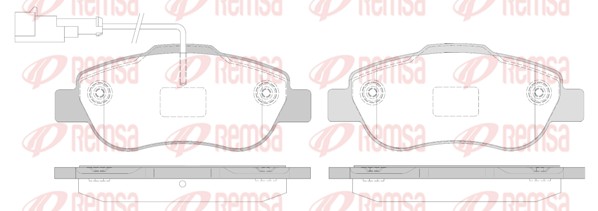 Kit pastiglie freno, Freno a disco - 1100.12 REMSA
