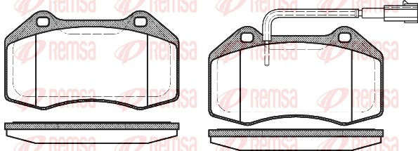 Brake Pad Set, disc brake - 1113.12 REMSA