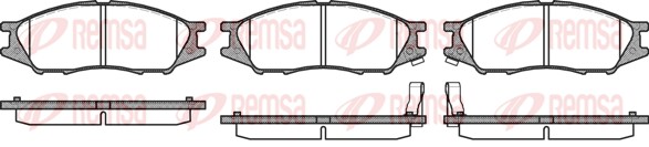 Brake Pad Set, disc brake - 1123.02 REMSA