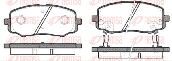 Brake Pad Set, disc brake - 1133.12 REMSA