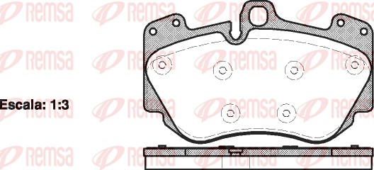 Brake Pad Set, disc brake - 1140.10 REMSA