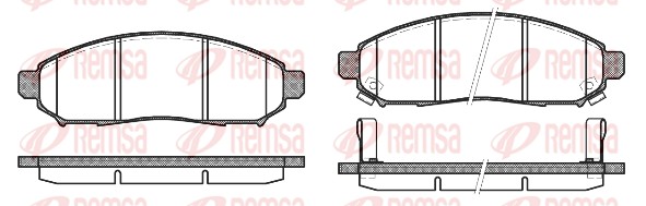 Brake Pad Set, disc brake - 1162.12 REMSA