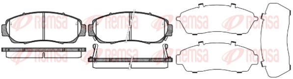 Brake Pad Set, disc brake - 1171.12 REMSA
