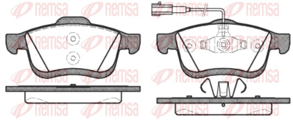 Brake Pad Set, disc brake - 1183.22 REMSA