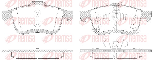 Kit pastiglie freno, Freno a disco - 1183.42 REMSA