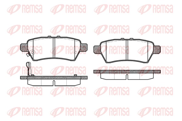 Brake Pad Set, disc brake - 1188.01 REMSA