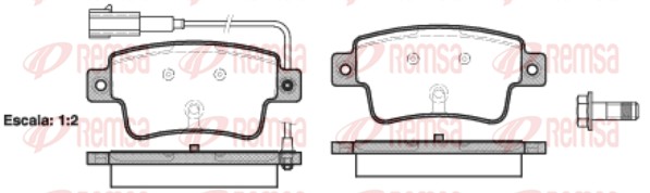 Brake Pad Set, disc brake - 1198.02 REMSA
