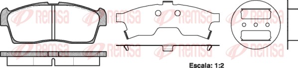 Brake Pad Set, disc brake - 1199.00 REMSA
