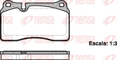 Brake Pad Set, disc brake - 1200.00 REMSA