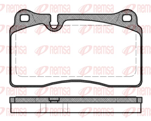 Brake Pad Set, disc brake - 1200.30 REMSA