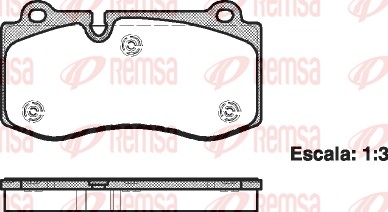 Brake Pad Set, disc brake - 1202.00 REMSA
