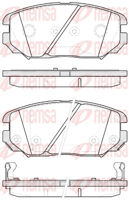 Brake Pad Set, disc brake - 1204.12 REMSA
