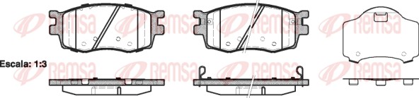 Brake Pad Set, disc brake - 1208.02 REMSA
