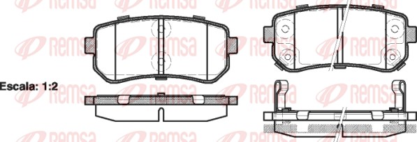 Brake Pad Set, disc brake - 1209.02 REMSA