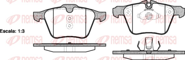 Brake Pad Set, disc brake - 1217.00 REMSA