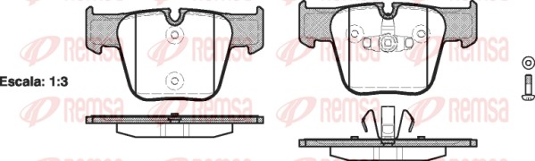 Brake Pad Set, disc brake - 1218.00 REMSA
