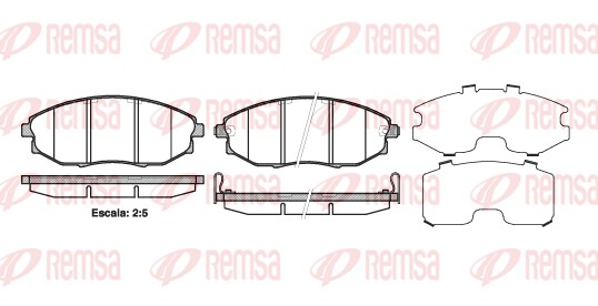 Brake Pad Set, disc brake - 1223.02 REMSA