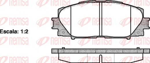 Brake Pad Set, disc brake - 1224.00 REMSA