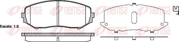 Brake Pad Set, disc brake - 1225.02 REMSA