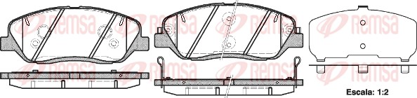 Brake Pad Set, disc brake - 1226.02 REMSA